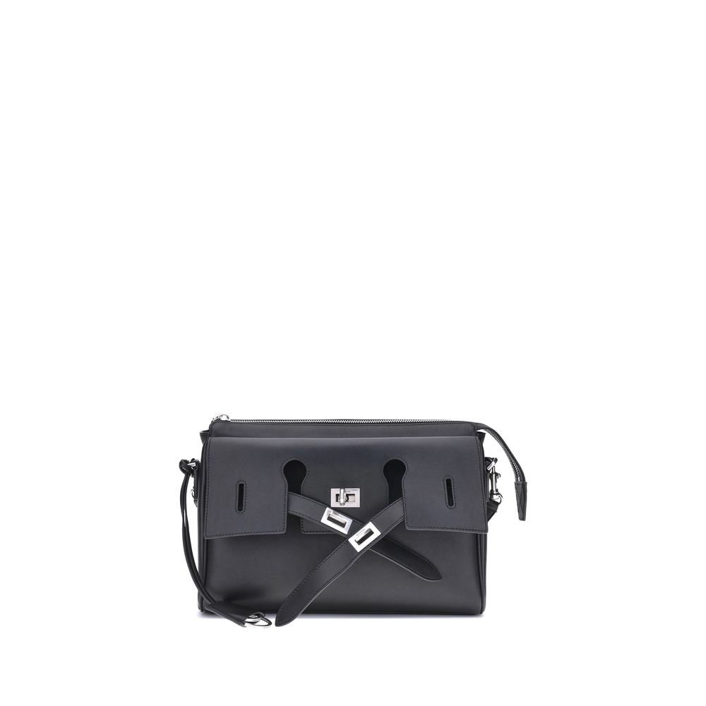 Balenciaga Black Calf Leather Bos Taurus Shoulder Bag